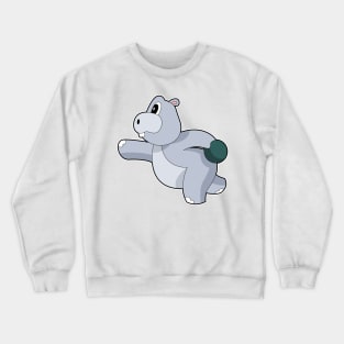 Hippo Bowling Bowling ball Crewneck Sweatshirt